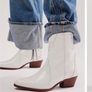Free People White western boots